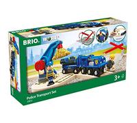 BRIO WORLD - Circuito de tren de policìa, Circuito de Tren con Accesorios, 17 Piezas, Edad 3+ Años