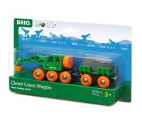 BRIO World Clever Crane Wagon for Kids Age 3 Years Up - Compatible with all BRIO