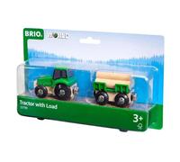 BRIO World Farm Tractor Toy (with Load) for Kids Age 3 Years Up - Wooden Railway