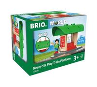 BRIO WORLD - Parada de tren con grabadora de sonidos, Accesorios para Circuito de Tren BRIO, Set da 2 Piezas, Edad 3+ Años