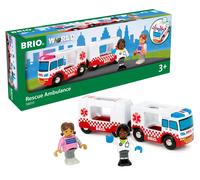 BRIO World Rescue Ambulance Toy for Toddlers and Kids Age 3 Years Up - Wooden Ra