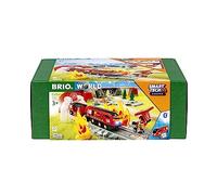 BRIO World - Set de Bomberos Smart Tech Sound 36004 | Set ferroviario a Pilas de 41 Piezas para niños a Partir de 3 años