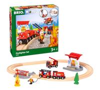 Brio Tren – Set de bomberos World, madera, juego educativo para niños de 3 años o más