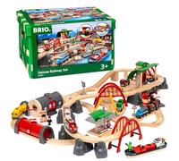 BRIO World - Set Ferrocarril Deluxe, Ferrocarriles, Set de Construcción de Madera, Tren Juguete, Juguetes Niños 3 Años o más, Juegos Educativos 3 Años
