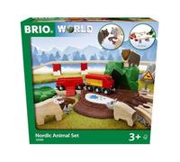 BRIO World - Set Ferroviario con Animales Nórdicos, Ferrocarriles, Set de Construcción de Madera, Tren Juguete, Juguetes Niños 3 Años o más, Juegos Educativos 3 Años
