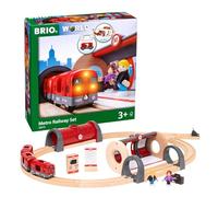 BRIO World - Set Metro, Ferrocarriles, Set de Construcción de Madera, Tren Juguete, Juguetes Niños 3 Años o más, Juegos Educativos 3 Años