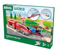 BRIO World - Set trenecito con Carga a Resorte, Set de Tren de Madera 3+ | Set de tren de madera trenecito con carga a resorte, para niños desde 3 años, en circuitos de madera, como juguete de madera.