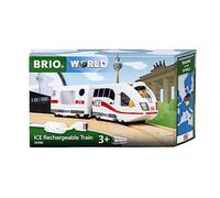BRIO World, Tren Recargable Ice de Trenes del Mundo 36088, Tren de Juguete con Batería Recargable para Niños a Partir de 3 Años