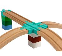 Briocks® - Carrefour elevado para tren de madera - Compatible con BRIO, Thomas, Lillabo, IKEA, Melissa & Doug, Oxybul, Playtive y muchos otros