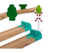 Briocks® - Juego de 2 topes de circuito para tren de madera, compatible con BRIO, Thomas, Lillabo, IKEA, Melissa & Doug, Oxybul, Playtive y muchos otros