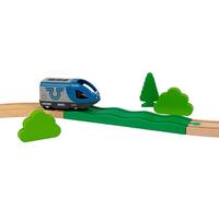Briocks® - Pista de circuito con baches de 20 cm para tren de madera, compatible con BRIO, Thomas, Lillabo, IKEA, Melissa & Doug, Oxybul, Playtive y muchos otros