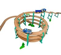 Briocks® - Soporte de riel en espiral para tren de madera, compatible con BRIO, Thomas, Lillabo, IKEA, Melissa & Doug, Oxybul, Playtive y muchos otros. (4 niveles)