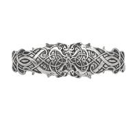 Briomhar Pasador de pelo de peltre irlandés para mujer, 10 cm (dragón celta)