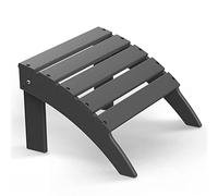 BRIOPAWS Otomana plegable Adirondack, 19.7 pulgadas de ancho x 18.5 pulgadas de largo x 13 pulgadas de alto, reposapiés de plástico de polietileno de alta densidad para todo tipo de clima, reposapiés