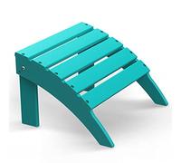 BRIOPAWS Otomana plegable Adirondack, 19.7 pulgadas de ancho x 18.5 pulgadas de largo x 13 pulgadas de alto, reposapiés de plástico para terraza, patio, al aire libre, piscina, porche, césped