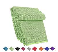 BRIOZE Toallas Gimnasio con Tecnología de Enfriamiento Pack 3, Toalla Gimnasio Hombre y Mujer, Toalla Fria Microfibra, Toalla Yoga y Fitness, Gym Towel (Verde)