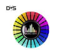 (Brisa del océano) Ambientador para coche con clip para ventilación, música, ritmo, luz, activación