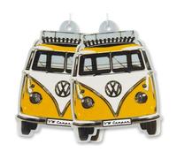 BRISA VW Collection - Ambientador para automóvil Volkswagen T1 Camper Bus en formato individual (Frente del Bus/Cítricos/Amarillo/Conjunto de 2)