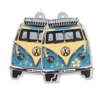 BRISA VW Collection - Ambientador para automóvil Volkswagen T1 Camper Bus en formato individual (Frente del Bus/Piña Colada/Turquesa/Conjunto de 2)