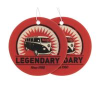 BRISA VW Collection - Ambientador para automóvil Volkswagen T1 Camper Bus en formato individual (Legendario/Manzana Verde/Rojo/Conjunto de 2)