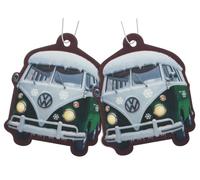 BRISA VW Collection - Ambientador Volkswagen T1 Bulli Bus con licencia para coche/coche y hogar (aroma navideño de pan de jengibre, verde, juego de 2)