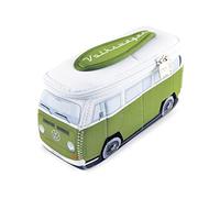 BRISA VW Collection - Bolsa de Neopreno Universal para maquillajecosméticosviajes y Farmacia T2 Camper Bus (Verde y Blanco/Grande)