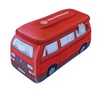BRISA VW Collection - Bolsa de Neopreno Universal para maquillajecosméticosviajes y Farmacia T3 Camper Bus (Rojo/Grande)