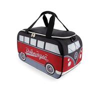 BRISA VW Collection - Bolsa térmica Aislante para Comida Volkswagen T1 Camper Bus (Negro y Rojo/25 litros)