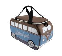 BRISA VW Collection - Bolsa térmica Aislante para Comida Volkswagen T1 Camper Bus (Petrol y Marrón/25 litros)