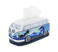 BRISA VW Collection - Dispensador de servilletas cosméticas de Neopreno Volkswagen para pañuelos de Papel en el diseño del T1 Camper Bus (Surf/Azul).