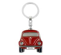 BRISA VW Collection - Escarabajo Llavero en Caja de Regalo | Volkswagen Colgante Decorativo, Anilla Partida, Estilo Retro, Aleación de Zinc y Aluminio Esmaltada, Rojo