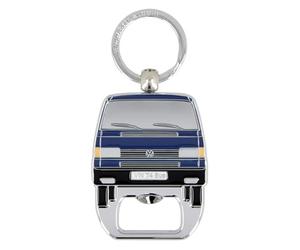 BRISA VW Collection - Llavero Anillo de Llavero Accesorio con abridor de Botellas T4 Camper Bus (Frontal del Bus/Azul)