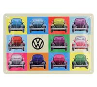 BRISA VW Collection: Placa de metal retro de Volkswagen - Decoración vintage y regalo Escarabajo (Multicolor/Vistoso)