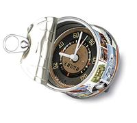 BRISA VW Collection - Reloj de Mesa Volkswagen T1 Camper Bus, Reloj magnético MyClock también Personalizable, Regalo fotográfico (Sellos).