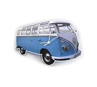 BRISA VW Collection - Reloj de Pared para Taller Volkswagen T1 Bus (Classic Bus/Azul)