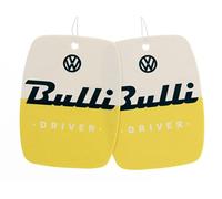 BRISA VW Collection - T1 Bus Furgoneta Ambientador de Coche Set de 2 | Volkswagen Aromatizante Colgante, Fragancia de Larga Duración para Camping y Uso Doméstico, Bus Driver, Citrus/Amarillo