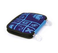 BRISA VW Collection - T1 Bus Furgoneta Cartera de Neopreno | Volkswagen Monedero con Cremallera, Tarjetero, Gran Capacidad, Bolsillos de Malla, Viaje, Surf/Azul