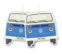 BRISA VW Collection - T2 Bus Furgoneta Ambientador de Coche Set de 2 | Volkswagen Aromatizante Colgante para Coche, Fragancia de Larga Duración para Camping, Casa, Frontal Bus, Sport Fresh/Azul
