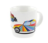 BRISA VW Collection - Taza de café/té Volkswagen Beetle Escarabajo para hogar, camping y actividades al aire libre (Rayas).