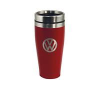 BRISA VW Collection - Vaso Térmico Doble Pared Acero Inox | Volkswagen Tumbler Isotérmico, 450 ml, Antióxido, Pintura en Polvo, Tapa Deslizante Integrada, Rojo