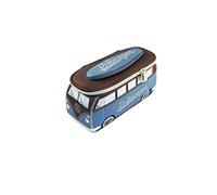 BRISA VW Collection - Volkswagen Bolsa de maquillaje cosmético sartículos de tocador de neopreno T1 Camper Bus (Petrol y Marrón/Pequeña)