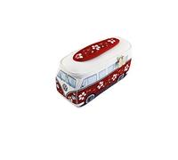 BRISA VW Collection - Volkswagen Bolsa de maquillaje cosmético sartículos de tocador de neopreno T1 Camper Bus (Hibisco/Rojo/Pequeña)