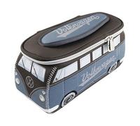 BRISA VW Collection - Volkswagen Bolsa de Neopreno Universal cosmético sartículos de tocador T1 Camper Bus (Petrol y Marrón/Grande)