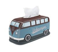 Brisa VW Collection - Volkswagen Caja de pañuelos de Papel de Neopreno para cosméticos y servilletas en el baño T1 Camper Bus (Petrol/Marrón)