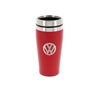 BRISA VW Collection - Volkswagen Vaso térmico de Acero Inoxidable Aislado con diseño del Logotipo de VW (450 ml/Rojo)