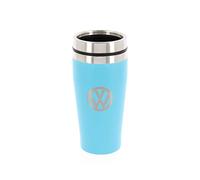 BRISA VW Collection - Volkswagen Vaso térmico de Acero Inoxidable Aislado con diseño del Logotipo de VW (450 ml/Turquesa)