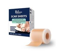 BRISENCE Parches Cicatrizantes de Silicona Médica - 4cm x 150cm, Reutilizables, Autoadhesivo, para Todo Tipo de Cicatrices de Cirugía, Cesárea, Quemaduras y Acné - Hipoalergénicos Transpirables