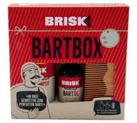Brisk Bartbox Set de Regalo 1 X 3-teilig Champú Barba - Aceite Peine Árbol Té