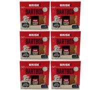 Brisk Bartbox Set de Regalo 6 X 3-teilig Champú Barba - Aceite Peine Árbol Té