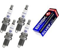 BRISK Bujía de encendido 1465 Electrodo central de plata Ancho de llave: 21 mm Compatible con VW Golf 2 19E, 1G1 Golf 3 1H1, BMW 3 Sedán E30, TOYOTA LAND CRUISER 80 J8, NISSAN Patrol GR IV SUV Y60, GR